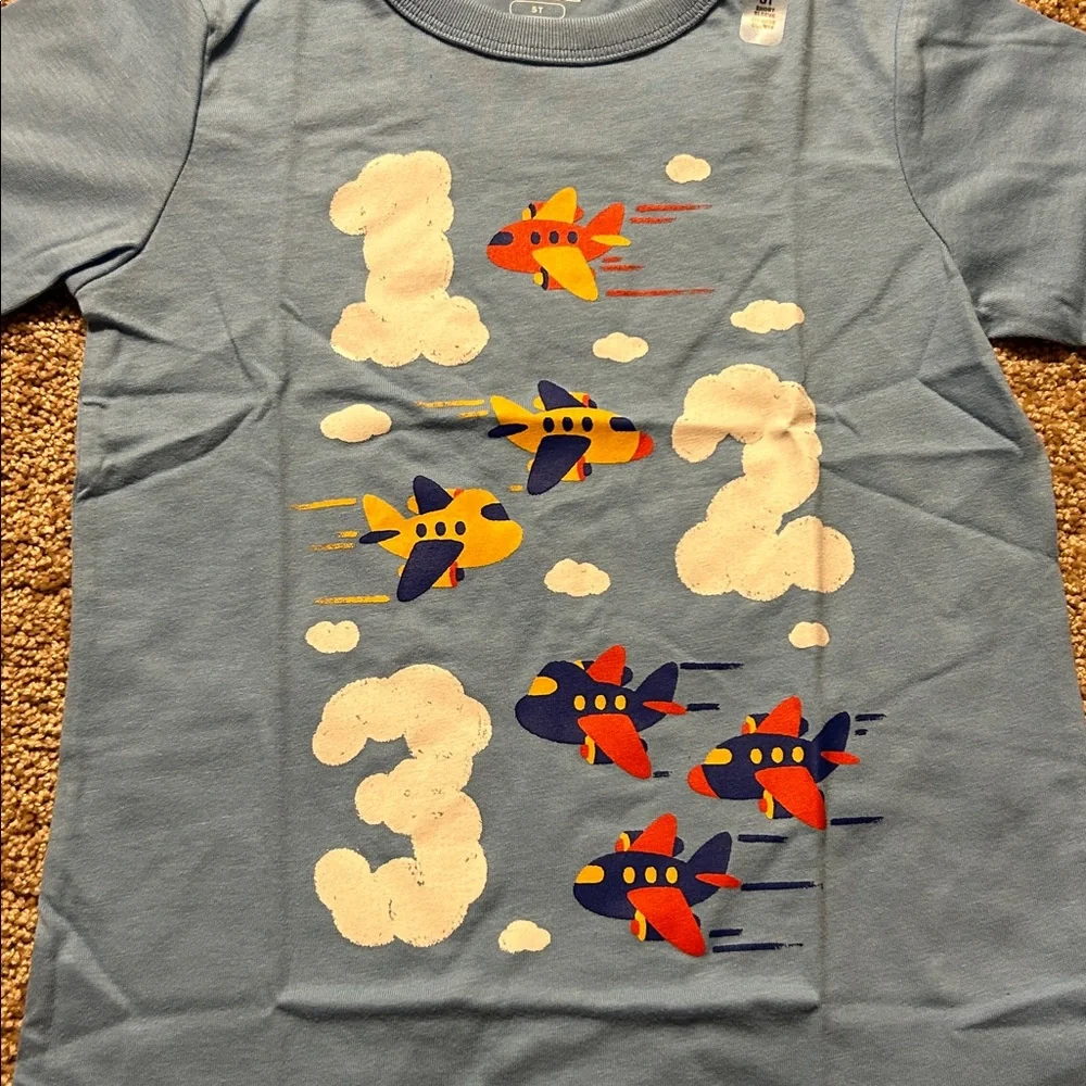 The Children's Place Blue Airplane Tee 5T
